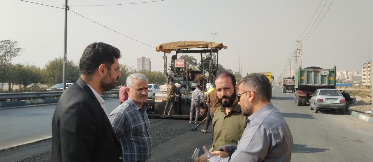 بازدید رئیس شورای اسلامی شهر اسلامشهر از پروژه کنارگذرهای واوان، دارالسلام و باغ&zwnj;فیض