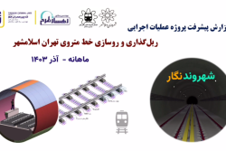 گزارش ماهیانه پیشرفت پروژه ریل گذاری و روسازی خط متروی تهران اسلامشهر در آذر ماه1403: